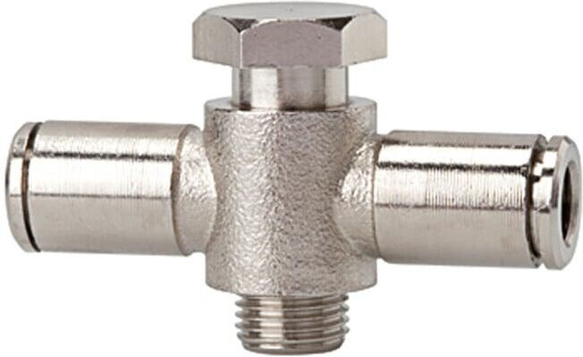 Riegler Raccord T métallique rotatif, G 1/8 a., Ø tuyau 4 (864.018-4)