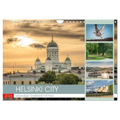 HELSINKI CITY (Wandkalender 2026 DIN A4 quer), CALVENDO Monatskalender