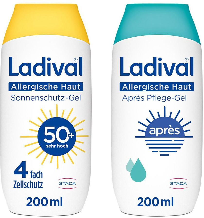 Ladival Allergische Haut Sonnenschutz-Gel Lsf50+ + Après Pflege-G 2x200 ml Kombipackung
