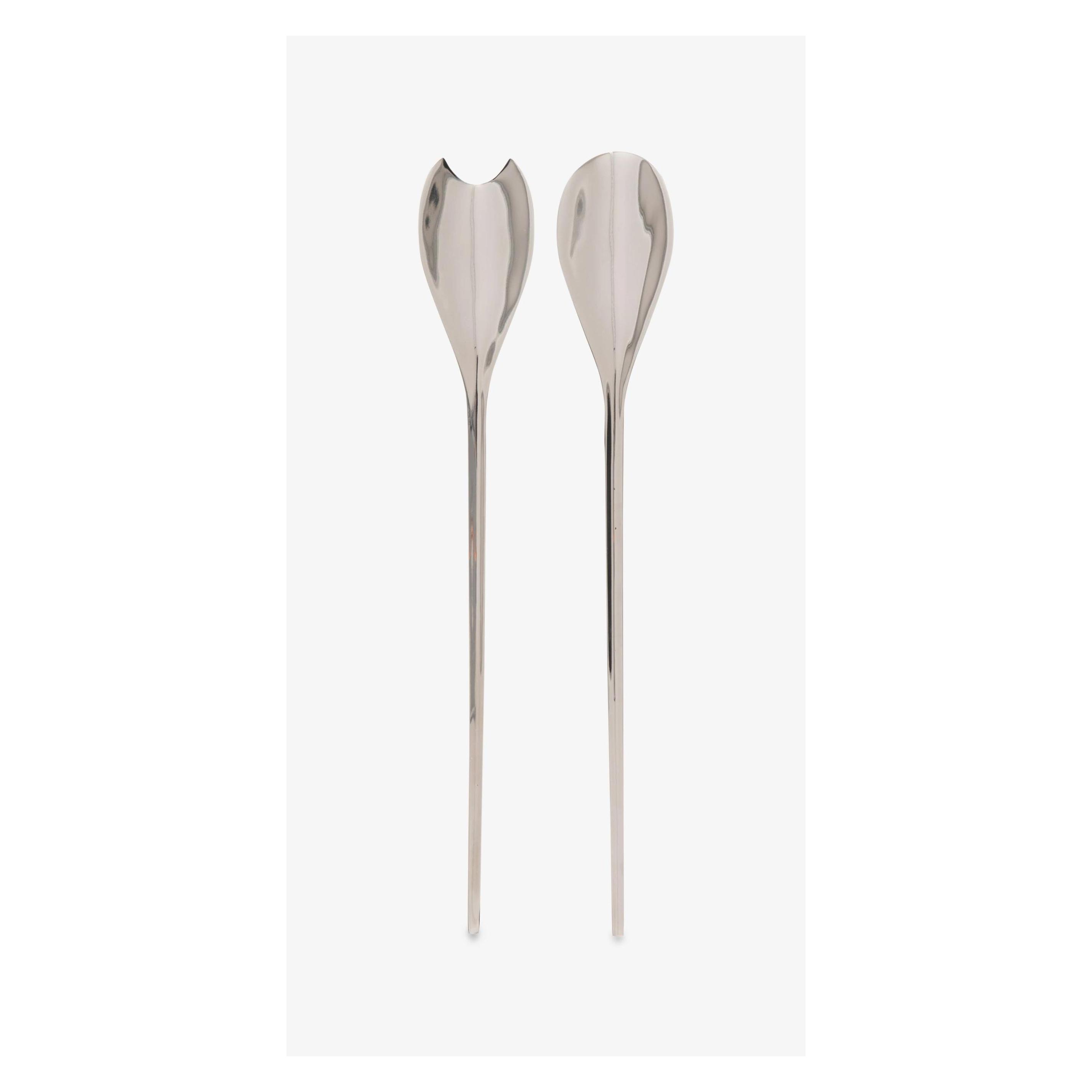 Alessi Salatbesteck Silberfarben (Salatbesteck) (BMGS02)