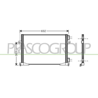 Prasco Kondensator, Klimaanlage [Hersteller-Nr. DS950C003] für Nissan, Opel, Renault, Vauxhall