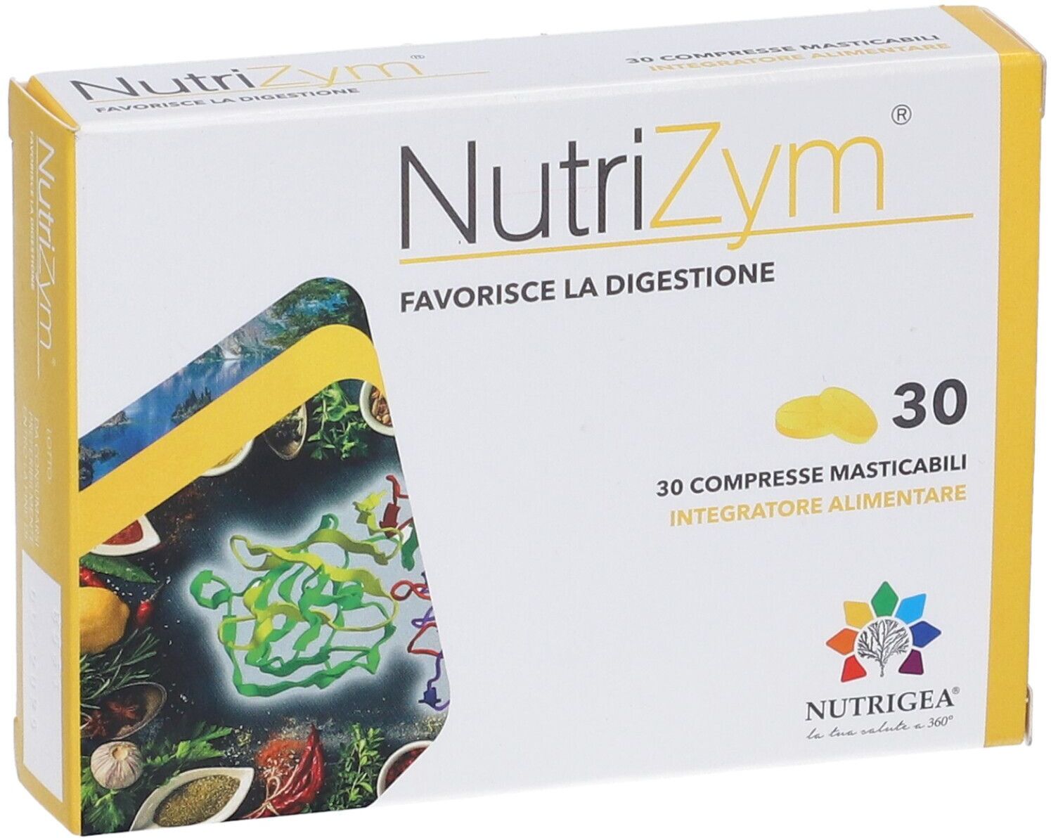 NUTRIGEA Srl NutriZym 30 Compresse Masticabili - Integratore Digestivo