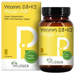 Vitamin D3+K2 Pflüger PUR 120 St