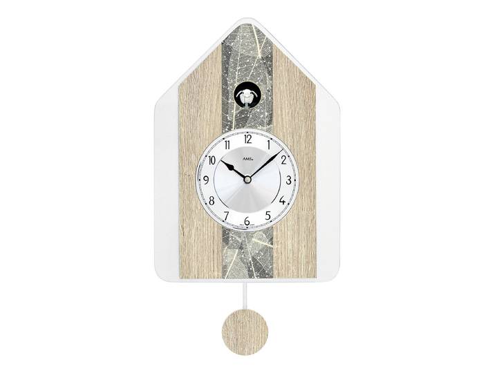 Pendeluhr Piau Baumblatt mit Swarovskikristallen 24 x 34 x 5cm Multicolor/Anthrazit
