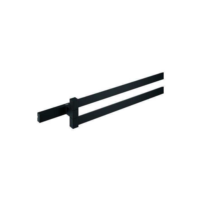 Grohe Selection Cube Doppel-Handtuchhalter 102280KF00 40cm, 2-armig, schwenkbar, verdeckte Befestigung, phantom black