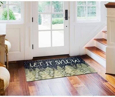 Lush Decor Frontporch Let It Snow Indoor/Outdoor Rug