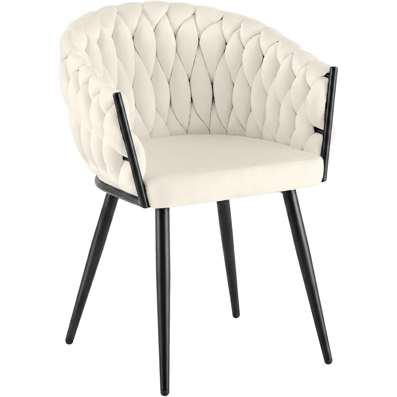 CLP Esszimmerstuhl Molise Samt Farbe: creme, Material: Samt