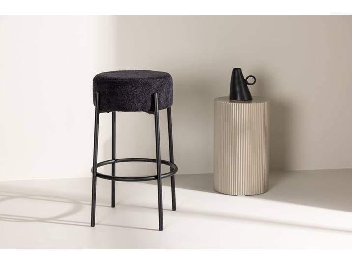 Barhocker Mineral - aus nachhaltigem Holz - Schwarz - Luxusbetten24