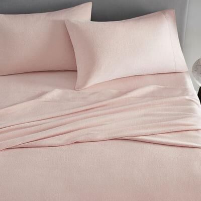 Jla Home/Bed Micro Fleece Sheet Set, Extra Long Twin, Blush