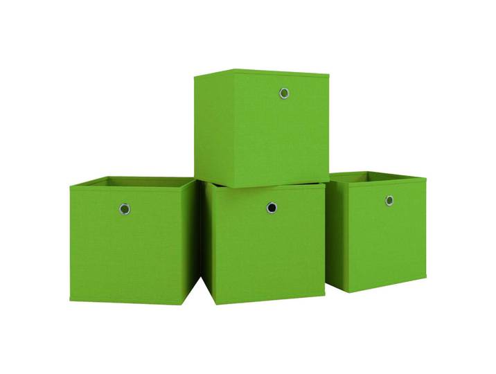 Mid.you Faltbox Boxas, Grün, Kunststoff, 27x28x27 cm, faltbar, Ordnen & Aufbewahren, Kleideraufbewahrung, Faltboxen & Hängeaufbewahrung