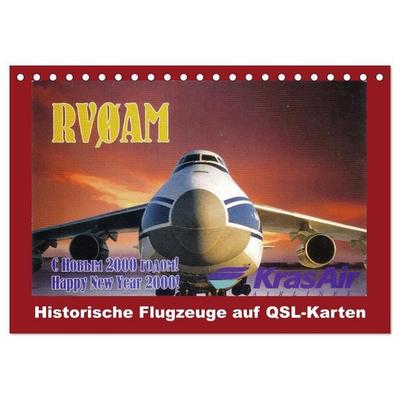 Historische Flugzeuge auf QSL-Karten (Tischkalender 2027 DIN A5 quer), CALVENDO Monatskalender