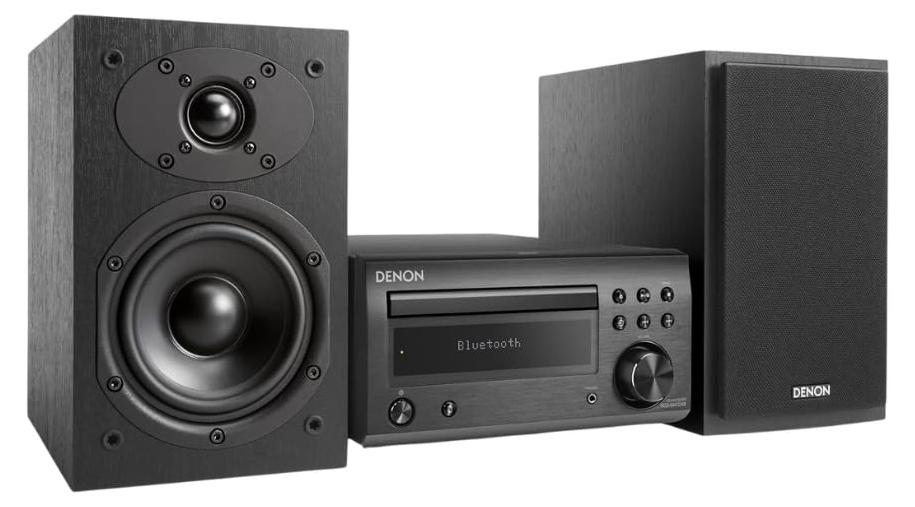 Denon D-M41, Home-Audio-Minisystem, Schwarz, 1 Disks, 60 W, 1-Weg, RCA