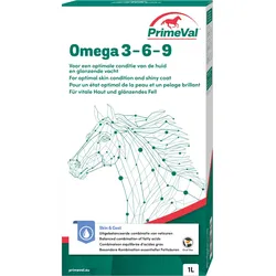 PrimeVal Omega 3-6-9 für Pferde - Für gesunde Haut und glänzendes Fell - 1 Liter