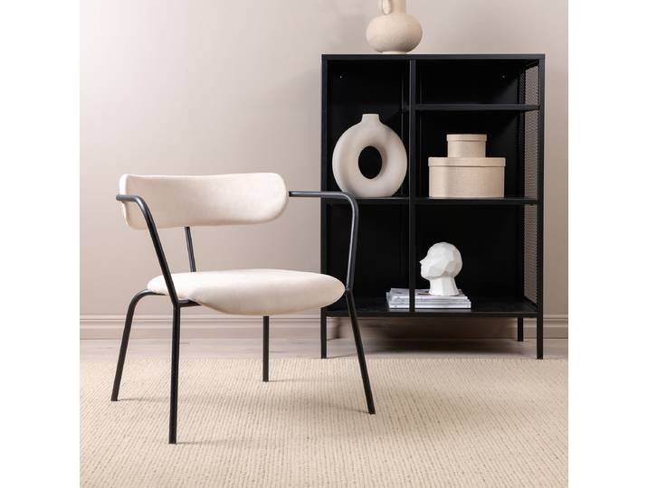 Loungesessel Duffy Beige/Beige Samt 68 x 69 x 67cm
