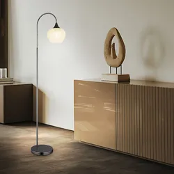 LED Stehleuchte Kristalle Standlampe Glas klar Wohnzimmerleuchte Stehlampe chrom-schwarz, Metall, 9W 810lm warmweiß, LxBxH 39x25x150 cm