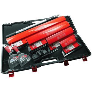 Schwan Spachtel 299208, Set, 8-teilig, Fassadenspachtel aus Edelstahl, mit Kunststoffgriff