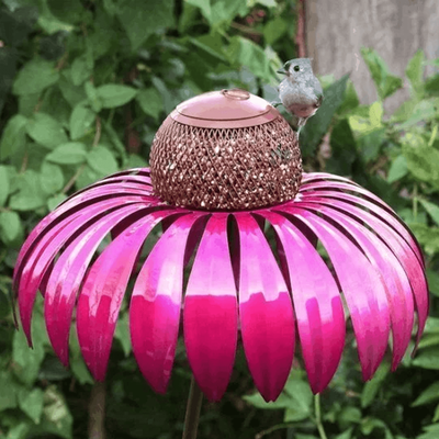 HomeDecorAndMore LLC Coneflower Bird Feeder Pink