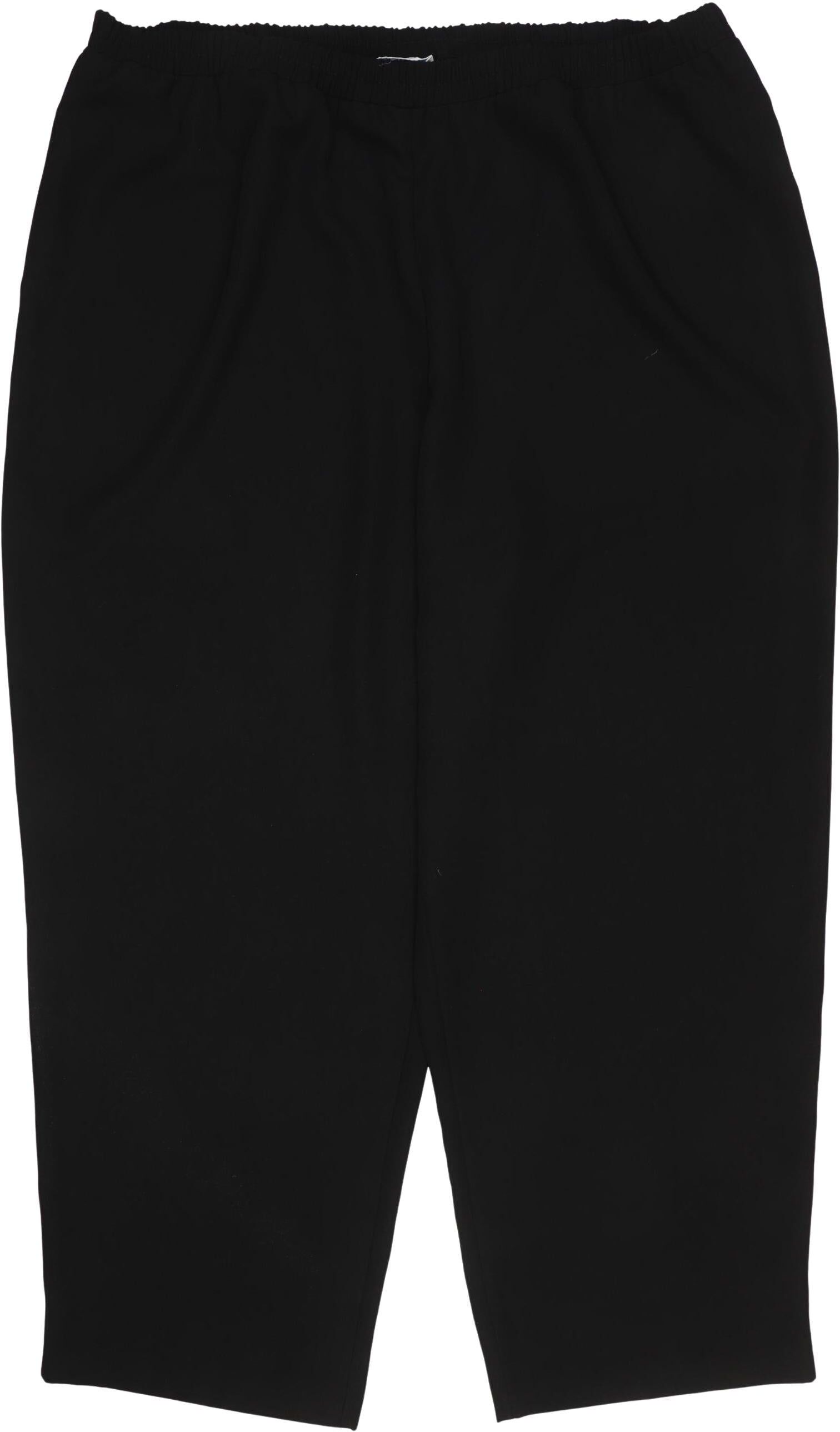Ulla Popken Damen Stoffhose, Schwarz, Gr. W40, Baumwolle - Second Hand