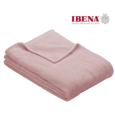 Wohndecke IBENA "Uni Fleecedecke Olbia", rosa, B:130cm L:180cm, Polyester, Wohndecken, Wohndecke, einfarbig schick, Kuscheldecke