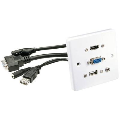 LINDY 60220 HDMI / VGA / USB / Klinke Adapter [1x HDMI®, VGA, USB-A, Klinkenbuchse 3.5 mm - 1x HDMI®, Klinkenbuchse 3.5 mm] Weiß