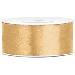 Satin Geschenkband honig gold 25m 25mm breit
