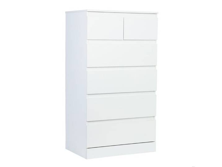 Commode - 6 tiroirs - blanc - L60 x P41 x H109 cm