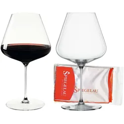 BURGUNDERGLÄSER + POLIERTUCH Definition transparent 960 ml 2er Set