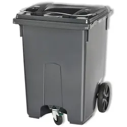 Mülltonne ESE Mini Container 400 L Grau mobiler Abfallbehälter