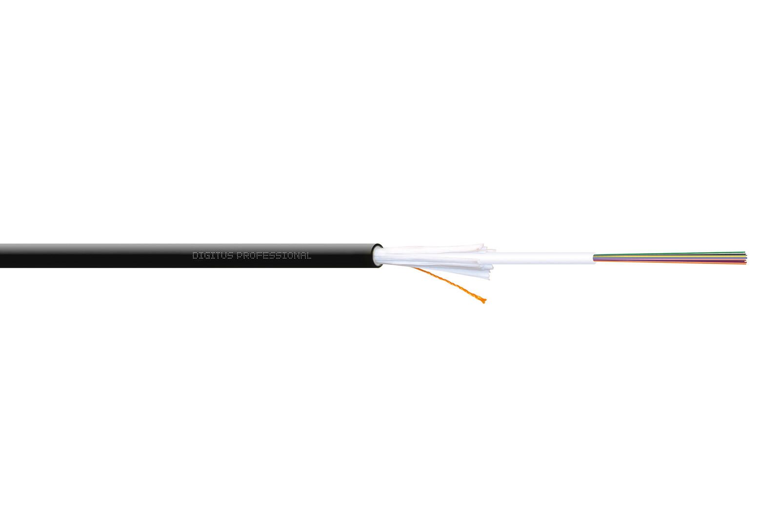 Digitus Verlegekabel Innen/Außen A/I-DQ (ZN) BH 50/125µ OM3, 12 Fasern, BauPVO Dca, LSZH DK-35121/3-U