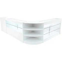 Theia LED Verkaufstheken-Set LM60 + C1500 + K1500 + TB60 – Weiß
