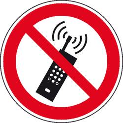 SAFETYMARKING Verbotsschild Eingeschaltetete Mobiltelefone verboten Aluminium (Ø) 100 mm ISO 7010 1 St. 11.0917