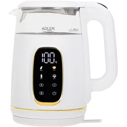 Adler AD 1305wg Wasserkocher 1,7L mit Temperatureinstellung weiß/gold