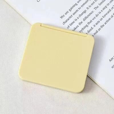 Uplift Picks Cute Double Sided Pocket Mirror Square Compact Travel Makeup Beauty Mirror off white