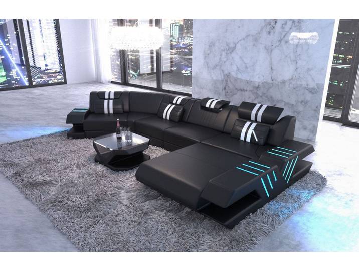 Sofa Venedig C-Form in Leder