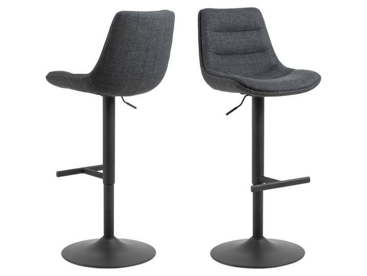 AC Design Furniture Barhocker AC Design Dunkelgrau Textil H 95 cm - Barhocker