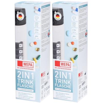 Wepa 2in1 Trinkflasche mit 1x7 Dosierer weiß 2x 2x1 St