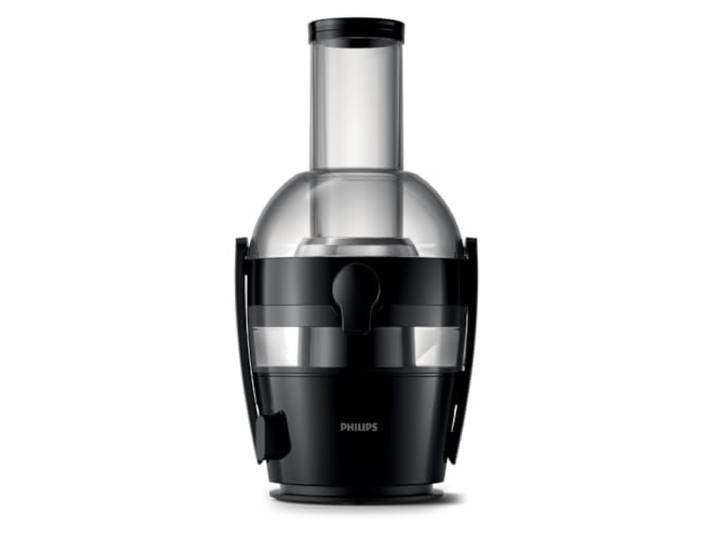 Philips Entsafter 5000 Serie, Schwarz, 800 W 2 L, Tropf-Stopp, QuickClean, spülmaschinenfeste Teile (HR1856/70)