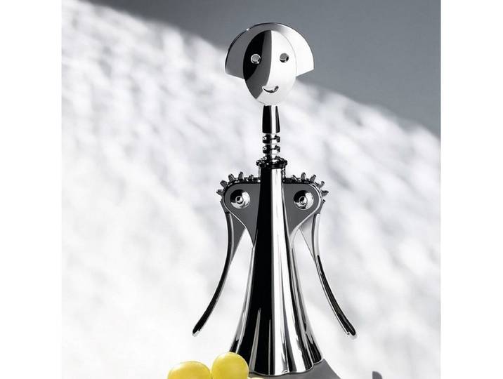 Alessi Weinflaschenöffner Korkenzieher ANNA G. silber