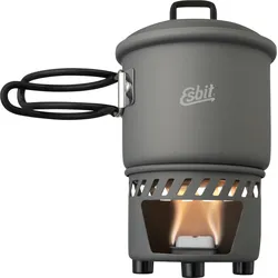 Esbit Camping Kochset für Trockenbrennstoff Hartanodisiertes Aluminium 585 ml