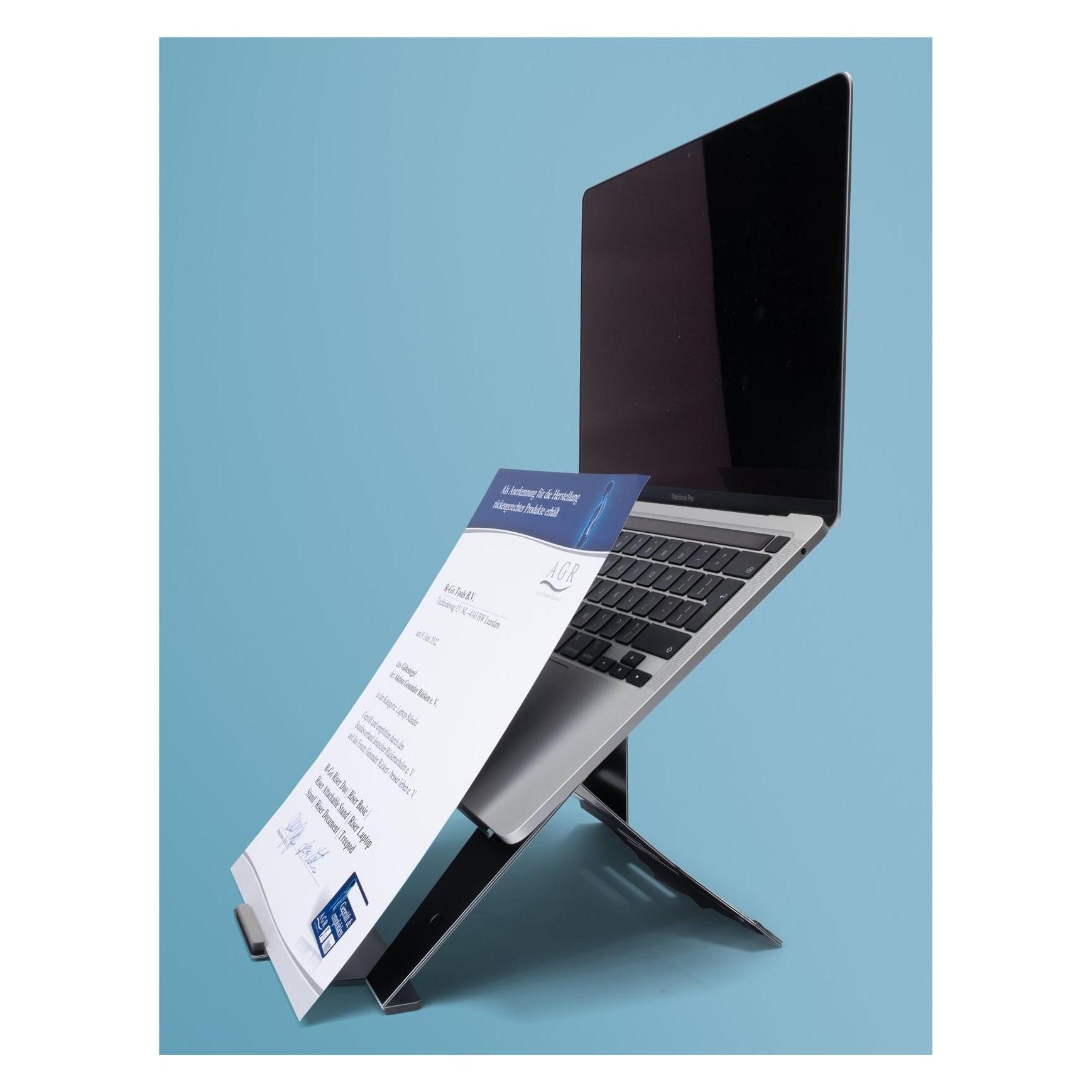 R-Go Tools R-Go Laptopständer 10"-20" Max.5KG Alu Riser schwarz (RGORIDOCBL)