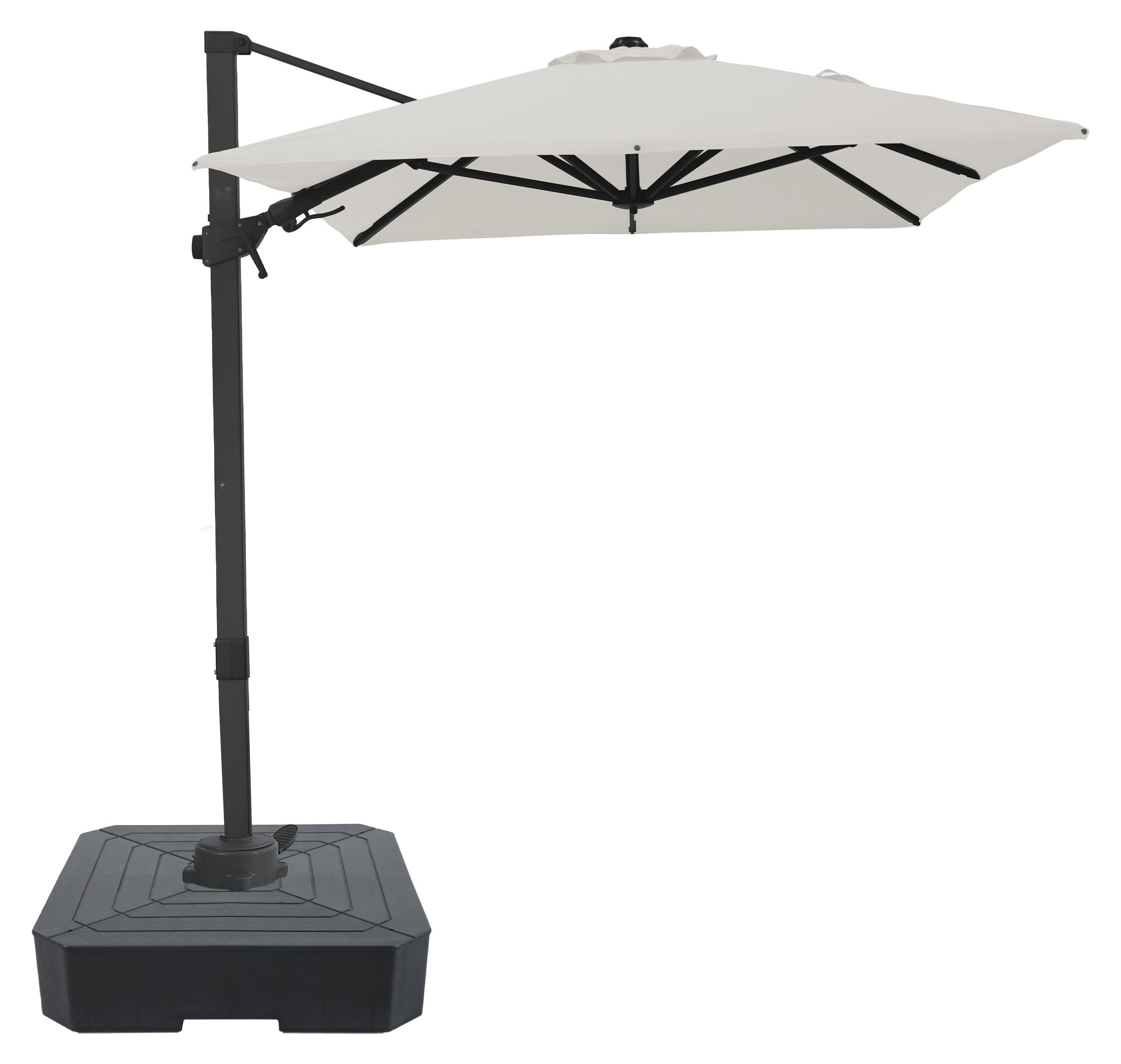 AXI Nyra Ampelschirm Rechteakig 200x300 cm in Anthrazit/Beige | Sonnenschirm für Garten / Terrasse | Inkl. Schirmständer & Schutzhülle | Kippbar &