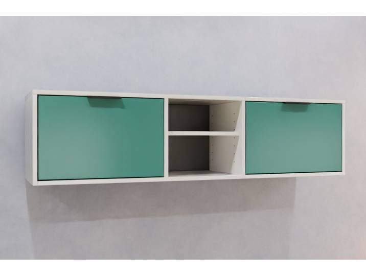 Waschbeckenunterschrank nach Maß - RAL 6033 Minttürkis - 40x160x40cm - Individuell konfigurieren