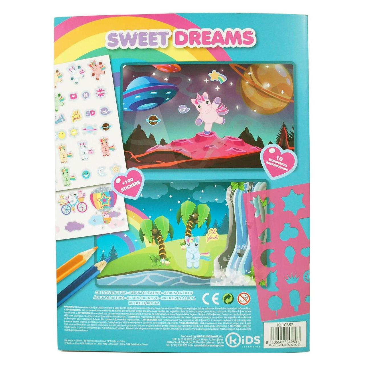 Kids Euroswan Kreativset mit Aufklebern Sweet Dreams KL10882 (KL10882)