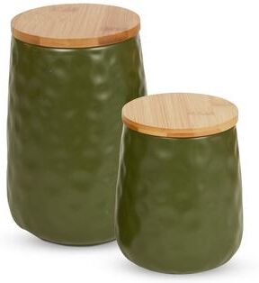 DII Matte Dimple Texture Ceramic Canister (Set of 2) - 3.25 Cup/5.75 Cup