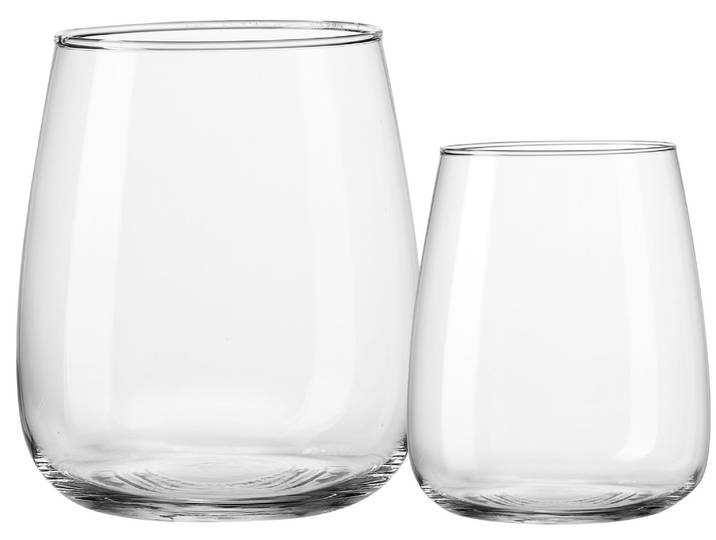Tischvase RITZENHOFF & BREKER Zwei bauchige Glasvasen-Set Rimini, 2-teilig, 17/23cm , transparent, B:19cm H:23cm T:19cm Ø:19cm, Klarglas, Vasen, Tischvase, Robustes und klares Glas, harmonisch geschwungene Form
