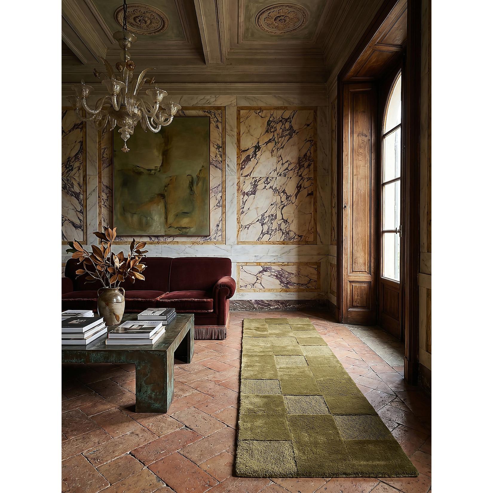 Läufer Wolle Erdtöne-Grün 60 x 230 cm - DEBEN Kadima Design