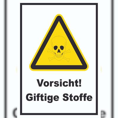 HB-Druck Vorsicht Giftige Stoffe Schild A1 (594x841mm)