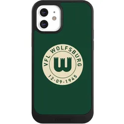 Nivocase Hülle für Apple iPhone 12 Handyhülle NIVOcore Case Schwarz Offizielles Lizenzprodukt VfL Wolfsburg (Apple iPhone 12), Smartphone Hülle, Schwarz