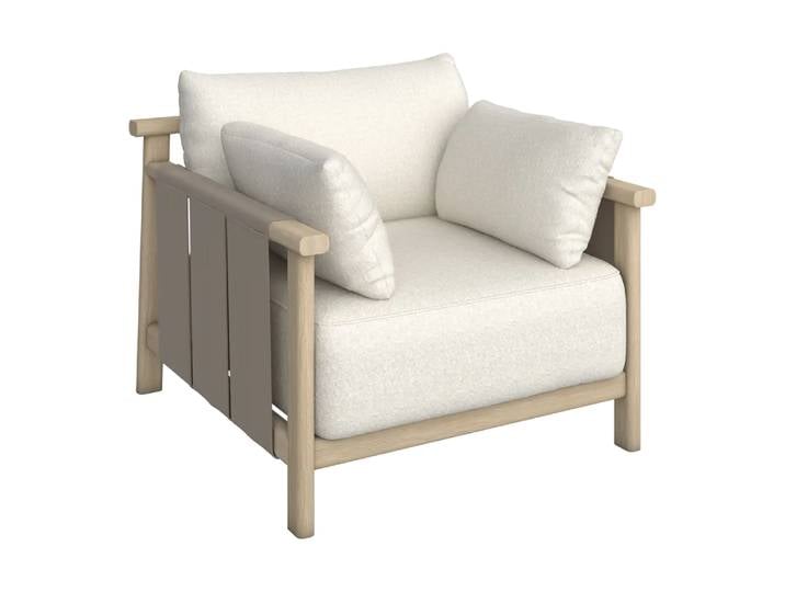Gartensessel Vaia, Edy&liv, beige/braun, Holz