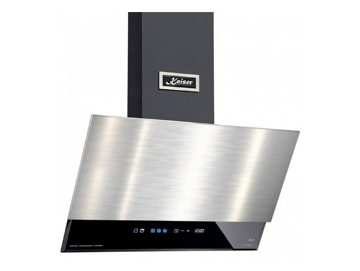 Kaiser Küchengeräte Kopffreihaube AT 6410 FR Eco Kopffreie Dunstabzugshaube 60 cm Schwarz 950 m³/h Randabsaugung, Intensivstufe, Intelligent System, Anti-Touch-Effekt